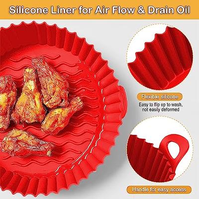 Silicone Air Fryer Liners For Ninja Air Fryer Dual, Reusable Air Fryer  Silicone Liner For Ninja Air Fryer Accessories, Airfryer Liners Airfryer  Access