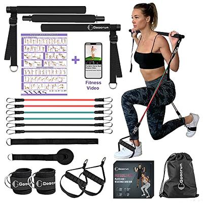 Portable Home Gym, Pilates Bar & Resistance Band Bar Combo Set