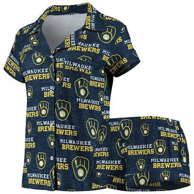 Concepts Sport Women's Royal Los Angeles Dodgers Zest Allover Print Button-Up Shirt and Shorts Sleep Set