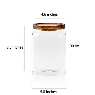 Masthome 1 Gallon Glass Storage Jars Set of 2,Airtight Cookie Jar