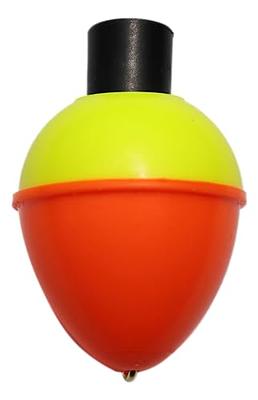 10-PACK - 1 inch Teardrop Orange & Yellow - Fishing BOBBERS