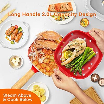 Electric Grill Pan 2 Speed Household Multifunctional Small 2L Hot Pot  Barbecue One Pot 1200W High Power Dormitory Barbecue Machine 