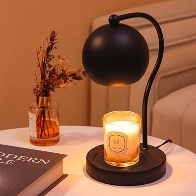 Dimmable Candle Warmer Lamp,with 2H/4H/8H Timer,Electric Candle Melter,2  Bulbs Included,Safety Night Lamp for Aromatherapy Candles,Scented Candles