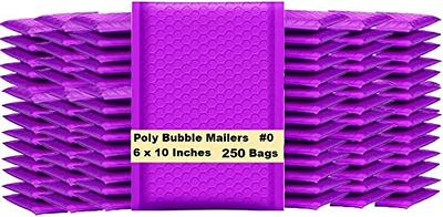 iMBAPrice 250-Pack #0 (6 x 10) Premium Mat Purple Color Self Seal Poly  Bubble Mailers Padded Shipping Envelopes (Total 250 Bags) - Yahoo Shopping