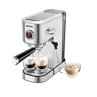 Mecity 20 Bar Espresso Machine With Frother, Compact Design, 37 Oz  Removable Water Tank, Cappuccino Maker, Mocha, Latte, Stainless Steel,  120V, 1350W - Yahoo Shopping