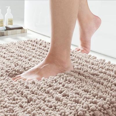 Clara Clark Bath Rug Chenille Bath Mat, Super Soft Absorbent Bathroom Rug  Large, Hunter