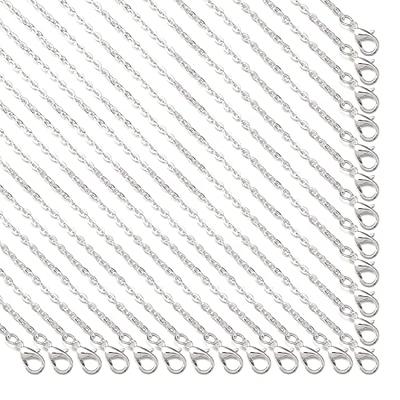 UMAOKANG 16.4 Feet Silver Stainless Steel Chains for Jewelry Making Cable  Long Craft Link Chain Roll Paperclip Necklace Chains Bulk with Jump Rings