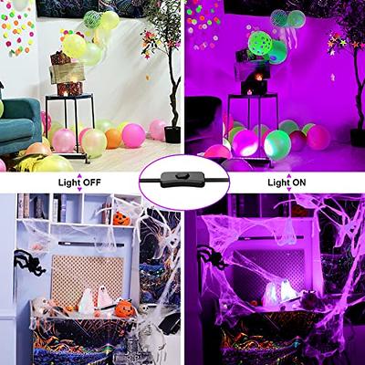 UV Black Light for Glow Party,Flood Light with USB 6WLED Neon Glow for Glow  Party Fluorescent Poster Body Paint Glow in The Dark