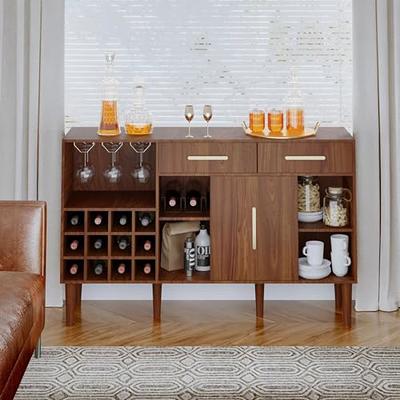 9 Bottle Floor Wine Bar Cabinet - Caravana Furniture