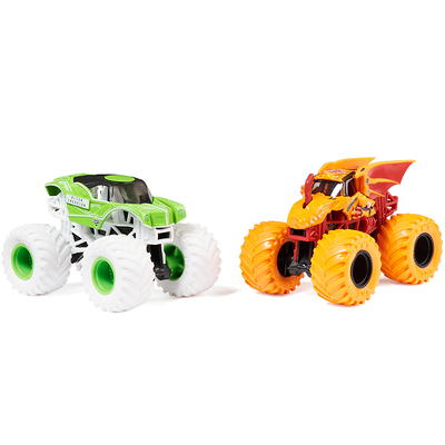 Hot Wheels Monster Trucks Demolition Doubles, Set of 2 Toy Monster Trucks  in 1:64 Scale (Styles May Vary)