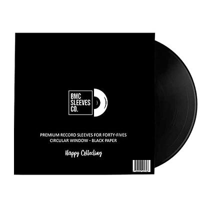 BMC 50 Vinyl Record Inner Sleeves for 7 Inch 45 RPM EP, Black Paper  Sleeves for Premium Storage - Archival Quality