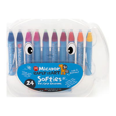 LECAMEBOR Finger Crayons for Toddlers, Non-Toxic Crayons for Kids