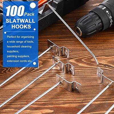 100 Pack Slatwall Hooks, 6 and 8 Inch Slatwall Accessories, Slatwall Panel  Hooks Slat Wall Hanging Hooks Metal Slatwall Hooks and Hangers Thickness  Silver Slatwall Pegs for Garage Shop Retail Display - Yahoo Shopping