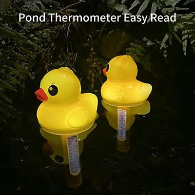 Floating Pool Thermometer with 19 Solar Pool Lights Pond Water Thermometer  with RGB Led Lights Color Changing Swimming Pool Thermometer Water