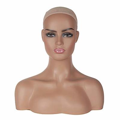 Mannequin Head Model With Shoulder Display Manikin Head Bust For Wigs,Make  Up Display Manikin Head Bust For Wigs Sunglasses Jewelry Hats,Beauty  Accessories Displaying