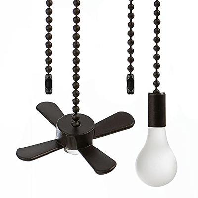 Ceiling Fan Pull Chain Ornaments Extension Chains with Decorative Light  Bulb and Fan Cord 13.6 Inches Fan Pull Chain Set For Ceiling Light Lamp Fan