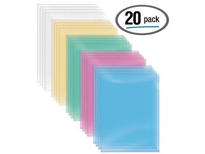 Jam Paper Plastic Sleeves, Tabloid, 11 3/8 x 17 3/8, Clear, 12/Pack