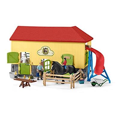 Lehoo Catsle Farm Animal Toys, Horse Stable Playset Inlcudes Farm Animals  Figurines, Toy Barn, Horse Toys for Girls and Boys, Farm Playset for Kids 3+