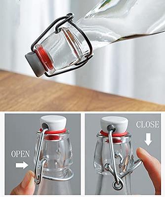 Flip Top Glass Bottle [500 ml/ 16 fl. oz.] [Pack of 6] Reusable Swing Top  Brewing Bottle with Stopper for Beverages, Oil, Vinegar, Kombucha, Beer