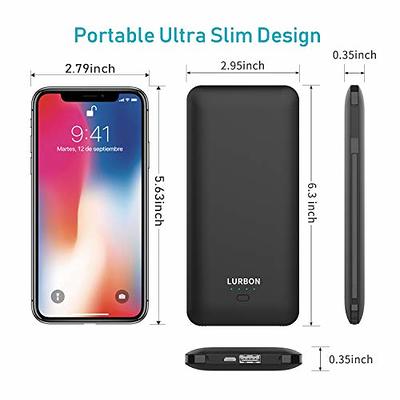 MOZOTER Magnetic Wireless Portable Charger,10000mAh Wireless Power Bank  with USB-C Fast Charging Cable,Outdoor Waterproof Battery Pack with LED