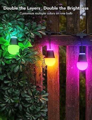 Govee Outdoor String Lights H1, 50ft RGBIC Outdoor Lights with 15