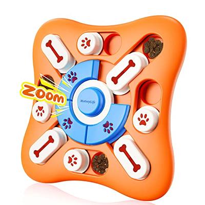 Dog Smart Interactive Treat Puzzle Dog Toy, Orange