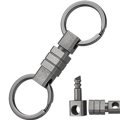 TISUR Titanium Quick Release Keychain,Pull Apart Detachable Key