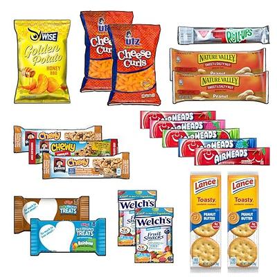 Snack Box Variety Care Package 40 Count Lunch Box Snack Gift Box for Kids  Favorites College Students Parents Moms Ultimate Sampler 