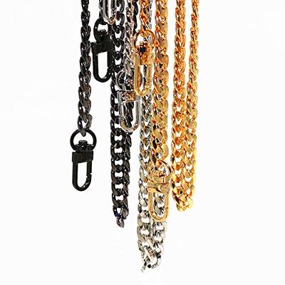 Model Worker DIY Iron Flat Chain Strap Handbag Chains Purse Chain Straps  Shoulder Cross Body Replacement Straps with Metal Buckles (47, Gold) -  Yahoo Shopping