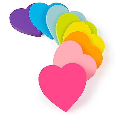 Heart Sticky Notes 3x3 in, 8 Pads, Super Cute Bright Color Strong Adhesive  Post, Clean Removal, 82 Sheets/pad - Yahoo Shopping