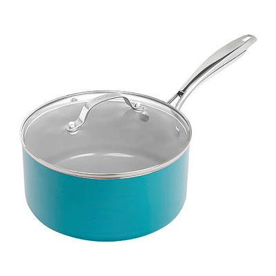 Gotham Steel Aqua Blue 3-qt. Nonstick Sauce Pan with Tempered Glass Lid,  One Size, Blue - Yahoo Shopping