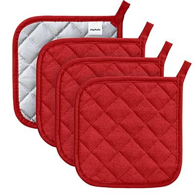 Pot Holder Set, 3 Piece Set Of Heat Resistant Quilted Cotton Pot