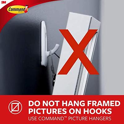 Command Large Wall Hooks, Damage Free Hanging Wall Hooks with Adhesive  Strips, No Tools Double Wall Hooks for Christmas Decorations, 1 Black  Plastic Hooks and 1 Strips - Yahoo Shopping
