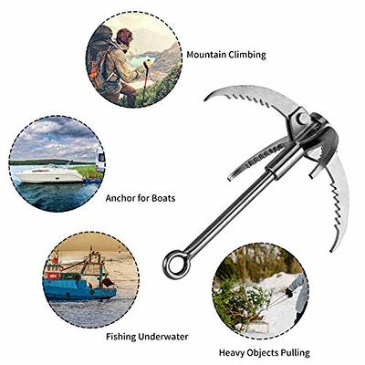 Ant Mag Grappling Hook Stainless Steel Claw Carabiner for Fishing