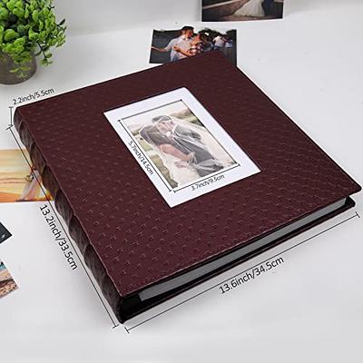Mublalbum Small Photo Album 4x6 200 Photos Leather Cover Picture photo Book  200 Horizontal Pockets Photo Albums for Baby Wedding Anniversary Family
