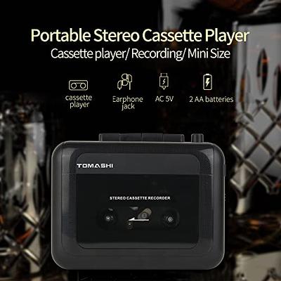  Auto Reverse Walkman Cassette Player: Portable Cassette  Recorder Player with AM FM,Headphone,Tape Player with Built-in Mic and  Speakers 2AA Battery or USB Power Supply for Home : Electronics