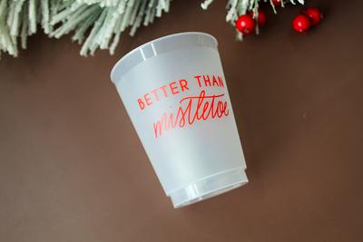 16 Oz. Personalized Frosted Christmas Cocktail Party Cups