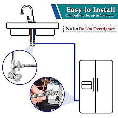 Refrigerator Ice Maker Water Line Kit - 20' Braided Stainless Steel Fridge Water  Line with 1/4 Compression Fittings Pex Tubing Core and Water Splitter -  Yahoo Shopping