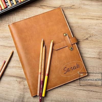 Handmade Leather Sketchbook Cover, Personalized Artists Gifts