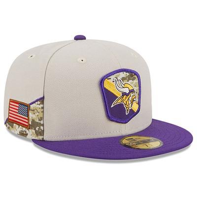 Minnesota Vikings New Era 2023 Sideline Historic 59FIFTY Fitted Hat -  Cream/Purple