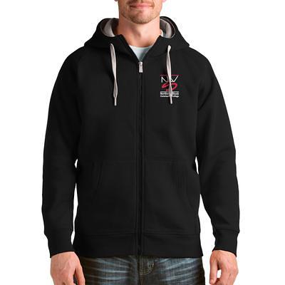 Men's Antigua Black San Francisco 49ers Victory Full-Zip Hoodie 