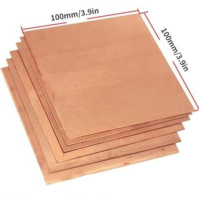 uxcell Brass Sheet, Metal Sheets Plates 5.9 Length x 5.9 Width x 0.03  Thickness