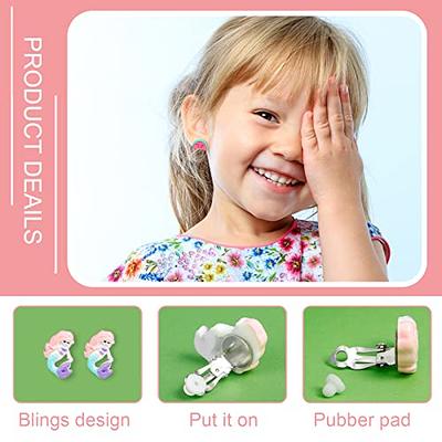  12 Pairs Kids Clip On Earrings for Girls Ages 4-12  Hypoallergenic, DEVIENG Little Girl Cute Small Clip-On Earrings Jewelry  Gifts Set: Clothing, Shoes & Jewelry