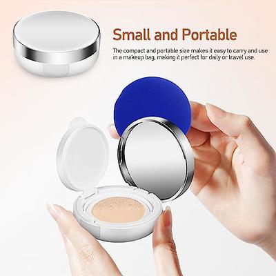 Travel Beauty Makeup Tool Loose Powder Container With Puff/Brush Mirror  Empty Powder Case Bottle Box Makeup Jar Refillable