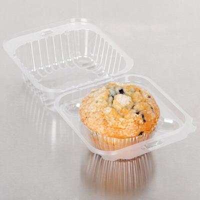 Choice 2-Compartment Clear OPS Plastic Cupcake / Muffin Container