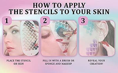 Face Paint Stencils Set Halloween Facial Painting Stencils - Temu