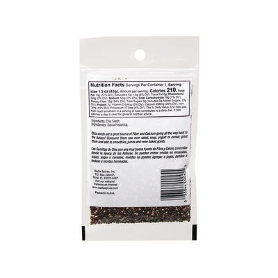 Chia Seeds Organic - 9 oz - Badia Spices