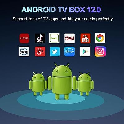 Android TV Box 12.0 4GB RAM 32GB ROM Support 8K 6K Dual-WiFi 2.4G 5.8G  Android Box H618 Chipset with HDR10 BT5.0 USB 2.0 3D Ethernet with Mini  Backlit