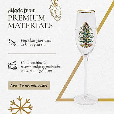 Spode Christmas Tree Glassware - Set of 4 -Made of Glass – Gold