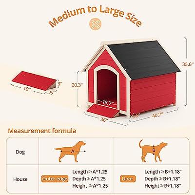 Dog House with Insulated Liner, Waterproof Dog Kennel for Small to Large  Size